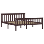 Estructura cama sin colchón madera pino marrón oscuro 160x200cm