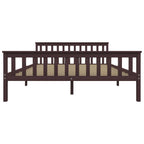 Estructura cama sin colchón madera pino marrón oscuro 160x200cm