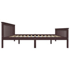Estructura cama sin colchón madera pino marrón oscuro 160x200cm