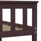 Estructura cama sin colchón madera pino marrón oscuro 160x200cm