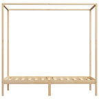 Cama con dosel sin colchón madera maciza 100x200 cm