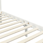 Cama con dosel sin colchón madera maciza blanco 100x200 cm