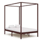 Cama con dosel sin colchón madera maciza 100x200 cm