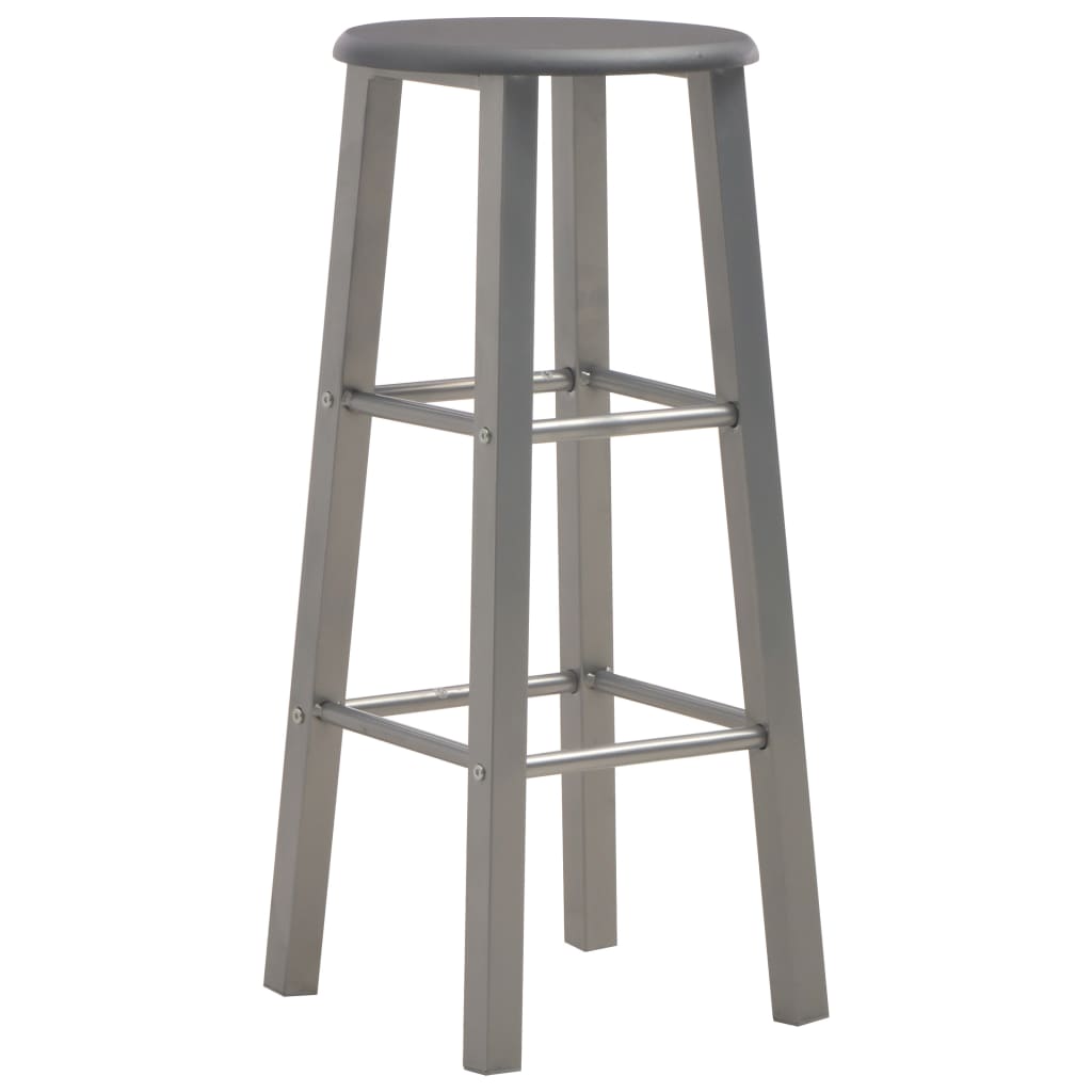 Taburetes de cocina 2 unidades MDF gris antracita