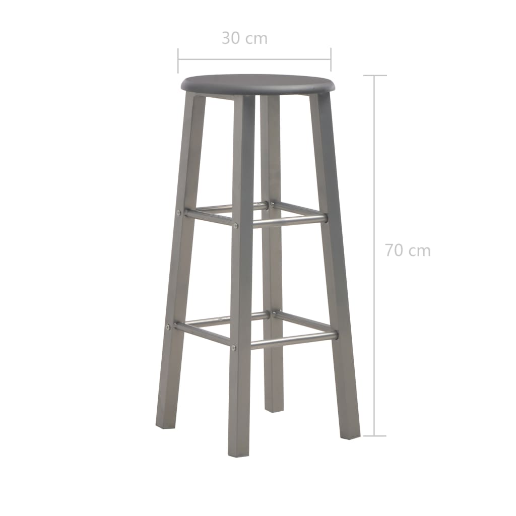 Taburetes de cocina 2 unidades MDF gris antracita