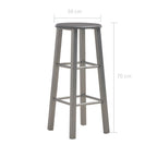 Taburetes de cocina 2 unidades MDF gris antracita