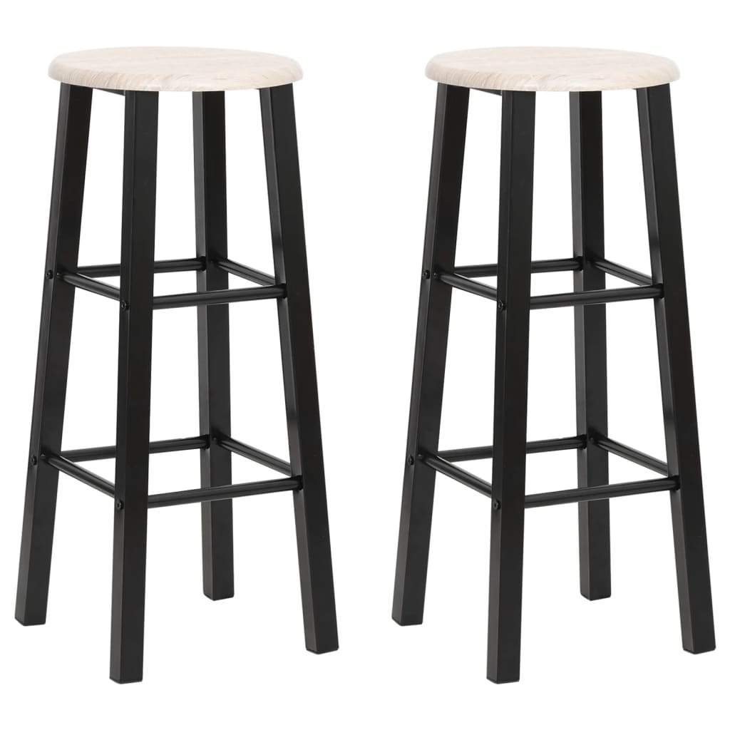 Taburetes de cocina 2 unidades MDF gris antracita
