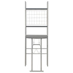 Juego de comedor plegable con estante 3 pzas MDF y acero negro