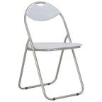 Sillas de comedor plegables 2 unidades cuero sintético blanco