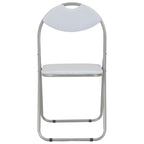 Sillas de comedor plegables 2 unidades cuero sintético blanco