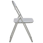 Sillas de comedor plegables 2 unidades cuero sintético blanco