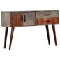 Mesa consola de madera maciza de mango 110x30x76 cm