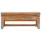 Mesa de centro de madera maciza de acacia 110x52x45 cm