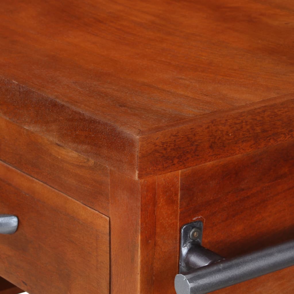 Carrito de cocina de madera maciza de acacia 100x48x89 cm