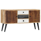 Aparador de madera maciza de mango 118x30x62 cm