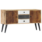 Aparador de madera maciza de mango 118x30x62 cm