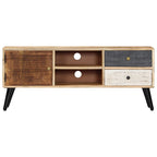 Mueble para TV de madera maciza de mango 115x30x47 cm