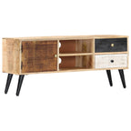 Mueble para TV de madera maciza de mango 115x30x47 cm