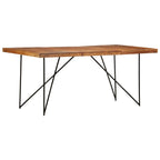 Mesa de comedor 140x70x75 cm madera maciza de acacia