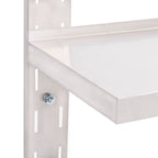 Estantería pared flotante 2 niveles acero inoxidable 100x30 cm