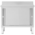 Mesa de trabajo puertas correderas acero inox 100x50x(95-97)