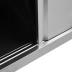 Mesa de trabajo puertas correderas acero inox 100x50x(95-97)