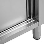 Mesa de trabajo puertas correderas acero inox 100x50x(95-97)