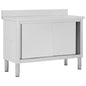 Mesa de trabajo puertas correderas acero inox 100x50x(95-97)
