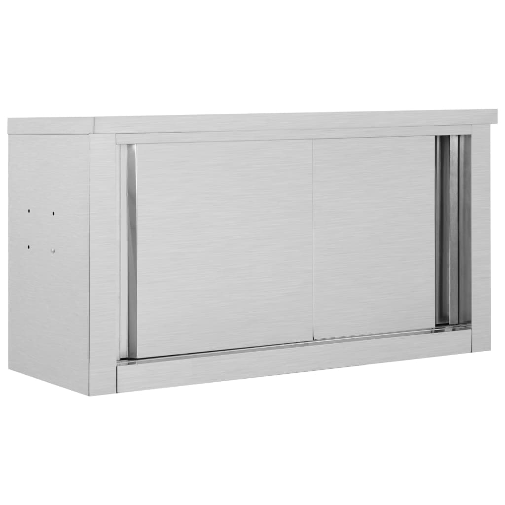 Armario pared de cocina puertas correderas acero 120x40x50 cm