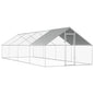 2.75x8x1.92 m Galvanized Steel Outdoor Chicken Coop