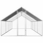 Jaula gallinero de exterior de acero galvanizado 2,75x8x1,92 m