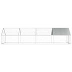 Jaula gallinero de exterior de acero galvanizado 2,75x8x1,92 m