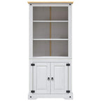 Aparador Corona Range de pino mexicano blanco 80x40x170 cm