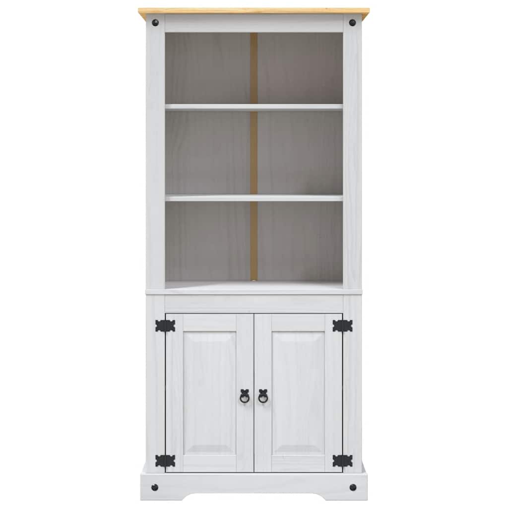 Aparador Corona Range de pino mexicano blanco 80x40x170 cm