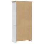 Aparador Corona Range de pino mexicano blanco 80x40x170 cm