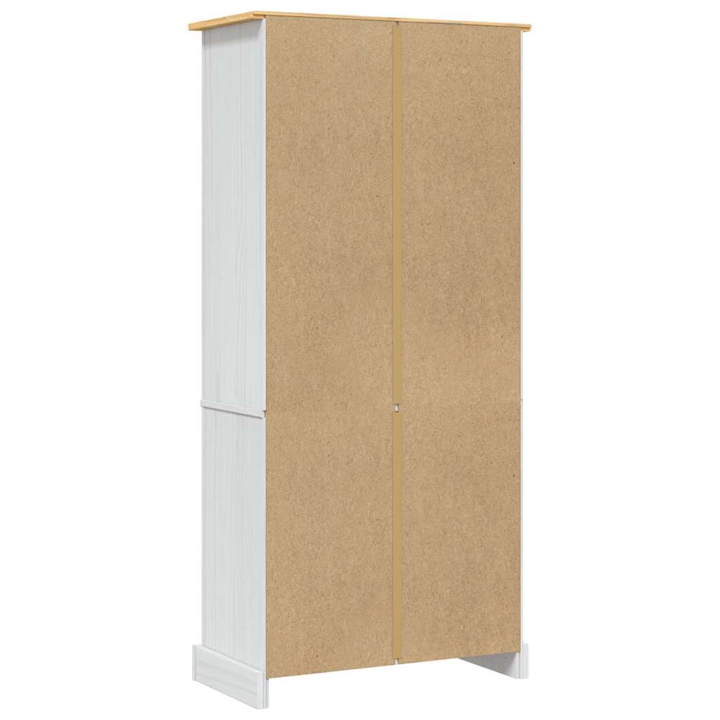 Aparador Corona Range de pino mexicano blanco 80x40x170 cm