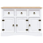 Aparador Corona Range de pino mexicano blanco 132x43x78 cm