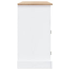 Aparador Corona Range de pino mexicano blanco 132x43x78 cm