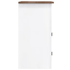 Mueble de TV Corona Range de pino mexicano blanco 80x43x78 cm
