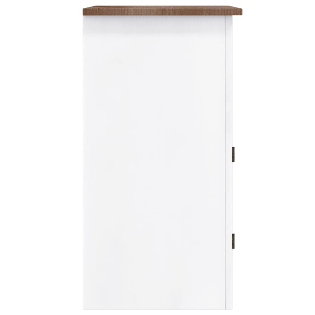 Mueble de TV Corona Range de pino mexicano blanco 80x43x78 cm