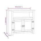 Mueble de TV Corona Range de pino mexicano blanco 80x43x78 cm