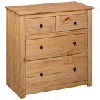 Aparador de madera maciza de pino estilo Panamá 80x40x83 cm