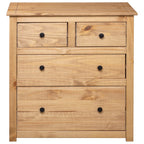 Aparador de madera maciza de pino estilo Panamá 80x40x83 cm