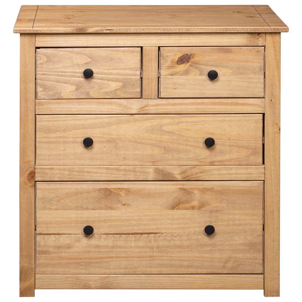Aparador de madera maciza de pino estilo Panamá 80x40x83 cm