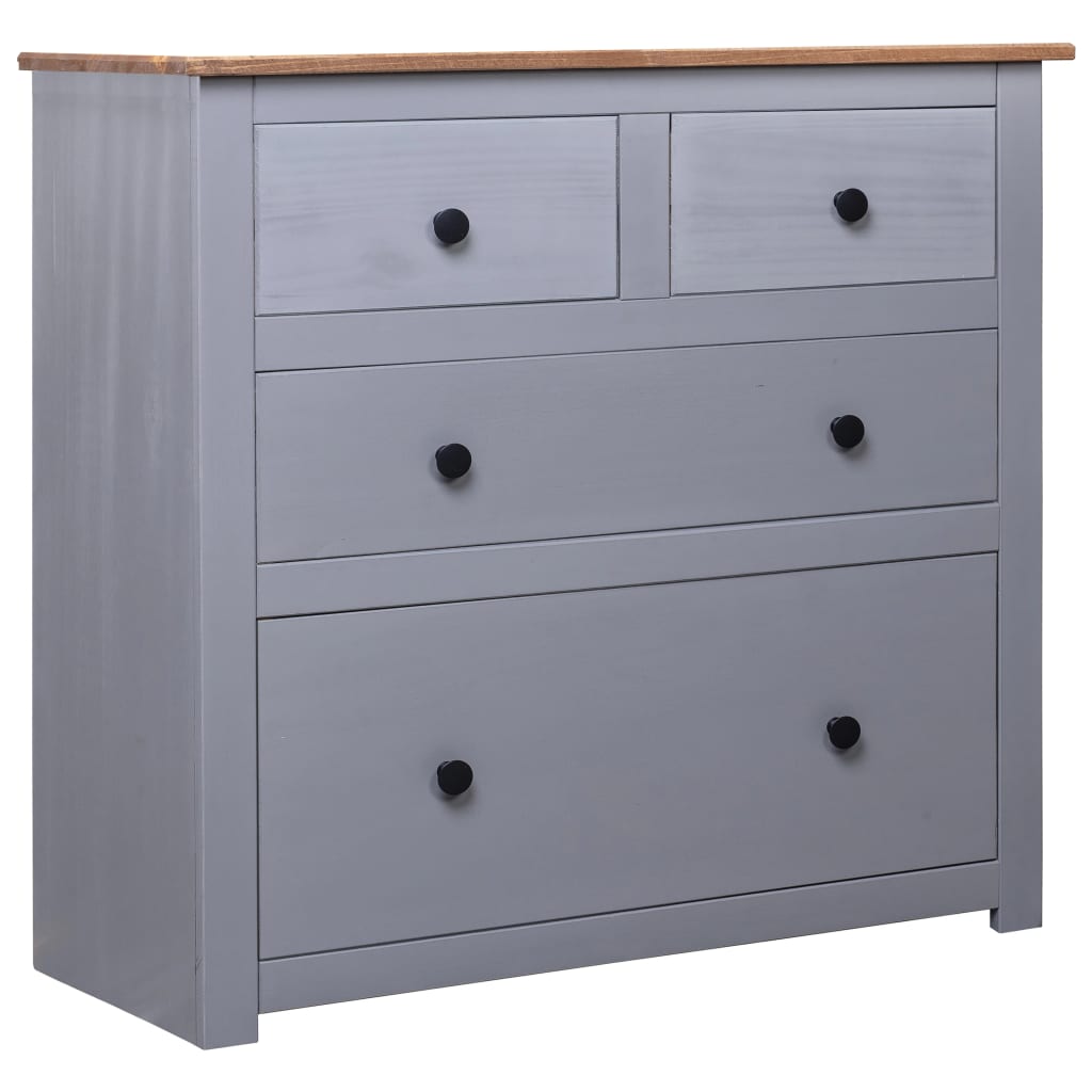 Aparador de madera maciza de pino estilo Panamá 80x40x83 cm