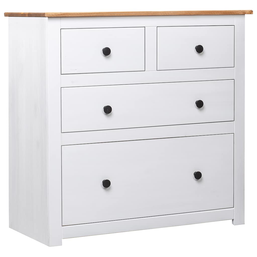 Aparador de madera maciza de pino estilo Panamá 80x40x83 cm
