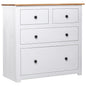 Solid pine Panama-style sideboard 80x40x83 cm