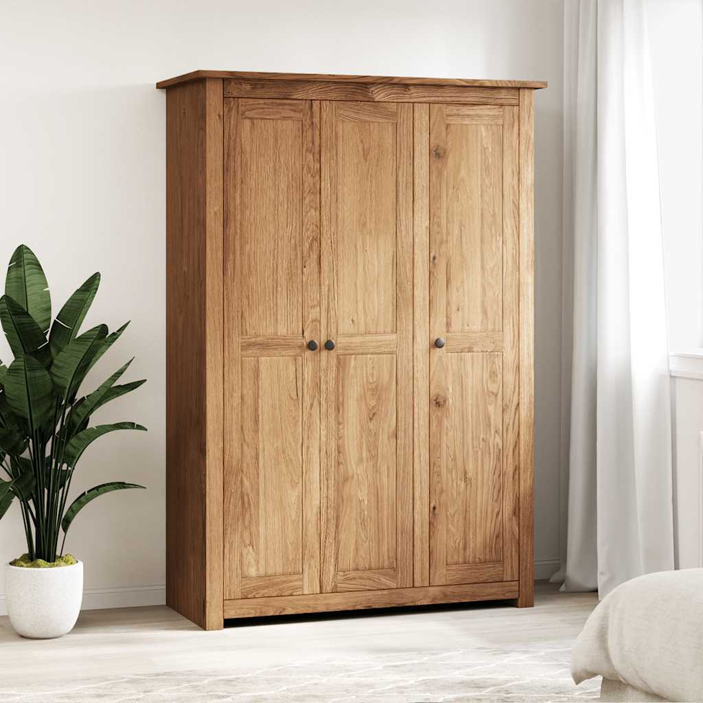 Armario 3 puertas madera pino Panamá Range gris 118x50x171,5cm