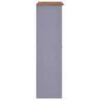 Armario 3 puertas madera pino Panamá Range gris 118x50x171,5cm