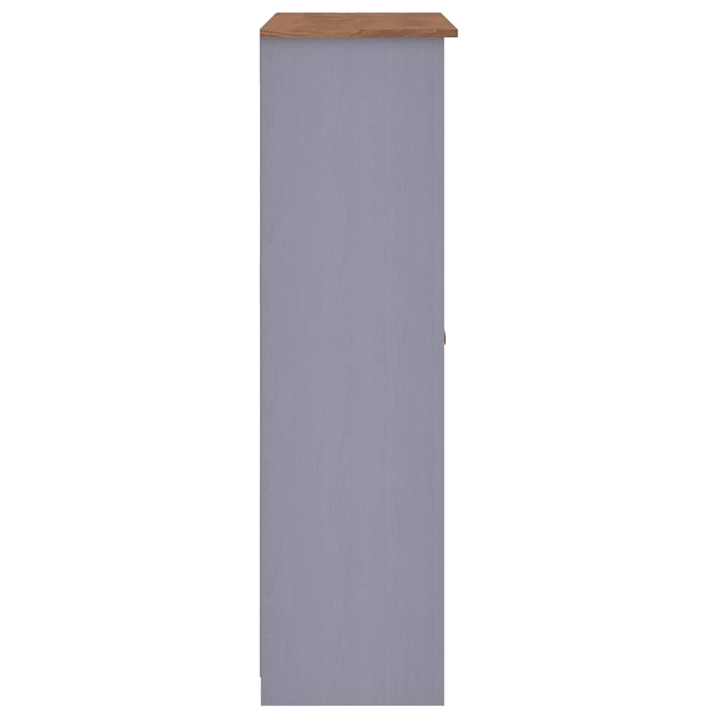 Armario 3 puertas madera pino Panamá Range gris 118x50x171,5cm